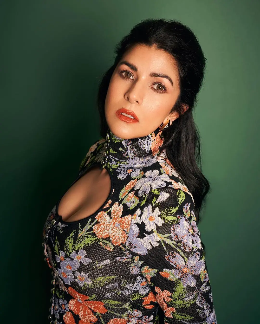 Indian Actress Nimrat Kaur Stills In Green Dress